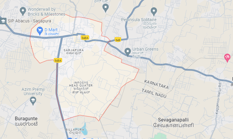 Sobha Crystal Meadows Location Map